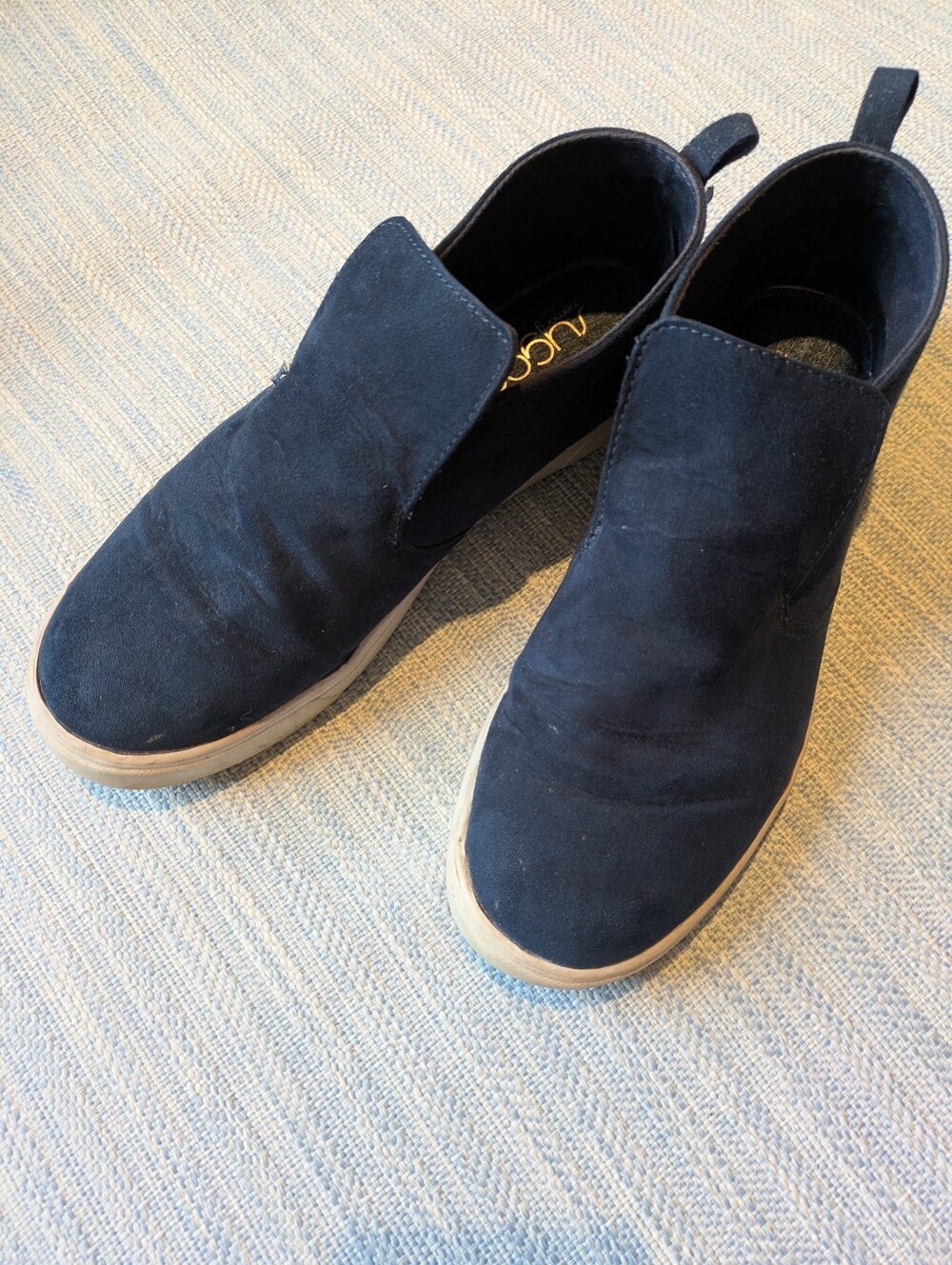 Sugar Slip-On Blue "Suede" High Top  Sneakers - Size 8M